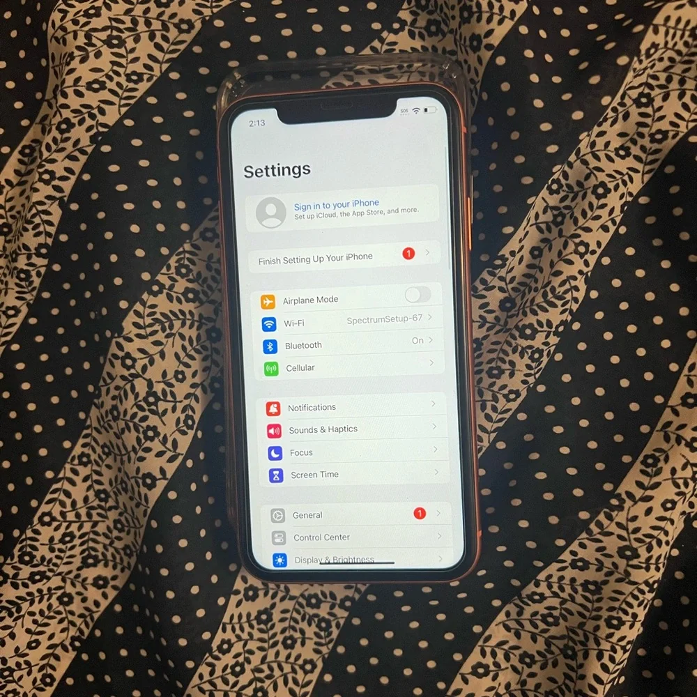 Apple iPhone XR - 64 GB -Coral (Straight Talk) Custom Mirror Silver Chrome Back